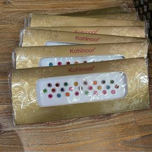 Mini Gold Rhinestone and Velvet Bindis